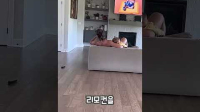 떨어진 리모컨을 줍는 신박한 방법