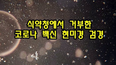 모더나 백신 넌 여전하구나.. 식약청에서 거부한 코로나 백신 현미경 검경