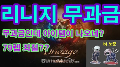 리니지 리마스터 무과금 (기사) 무과금 실험실 - bj노꾼