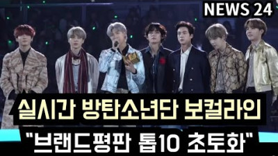[방탄소년단] 실시간 BTS 보컬라인 브랜드평판 톱10 초토화 (BTS vocal line sweeps Boy Group Brand Reputation Ranking)