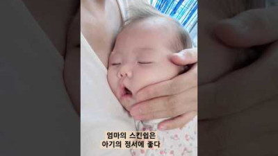 엄마의 스킨쉽은 아기의 정서발달에 도움이 되요