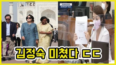 김정숙 국민 세금으로 혼자 타지마할 여행간거 들통남 ㅋㅋ | 도람뿌