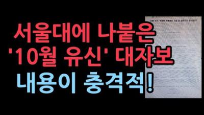 서울대에 나붙은 10월 유신 대자보, 박정희 대통령의 가장 큰 과오인가 업적인가?